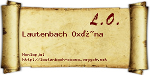 Lautenbach Oxána névjegykártya